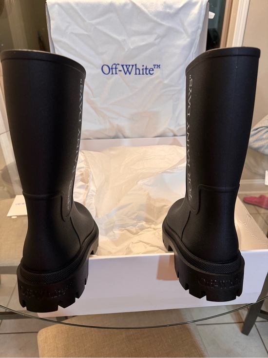 Off-White Black Chunky Platform Rain Boots main image 4